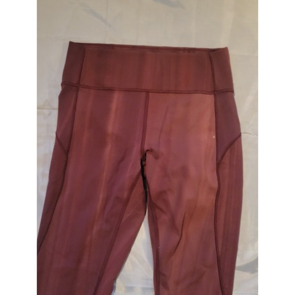 Lululemon Womens 8 Maroon Pants Compression Leggings Joggers Yoga Stretch - Picture 3 of 9